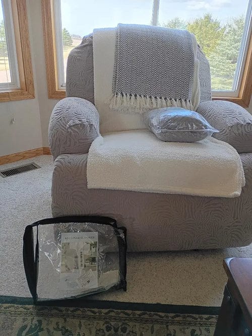 Customer photo review of Leopard Recliner Cover Stretch Sofa Slipcover With Elastic Bottom