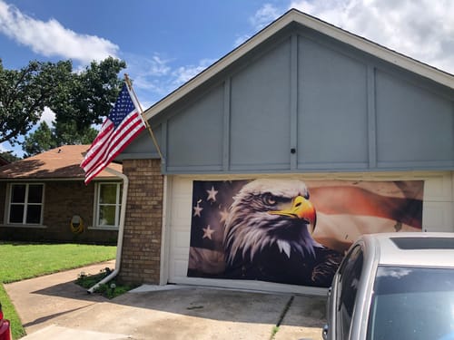 Customer photo review of 3' x 5' American Flag Set