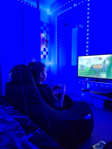 Customer photo review of 8-Bit Gaming Bean Bag (Compact Size)