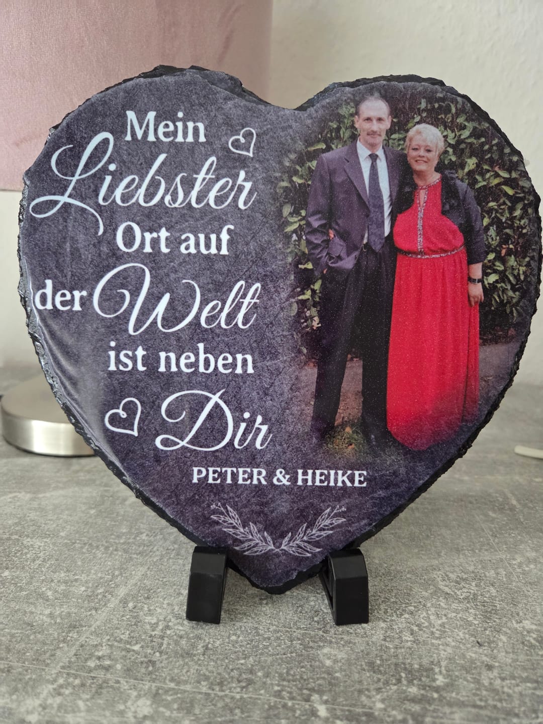 Customer photo review of Neben dir - Paar-Schieferherz