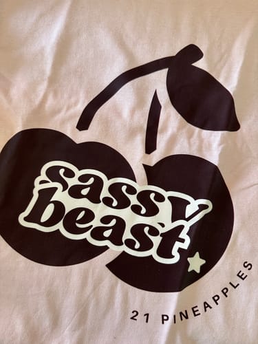 Customer photo review of Sassy Cherries Red Tee
