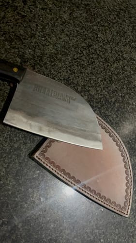 Customer photo review of Add a knife sheath to your order?