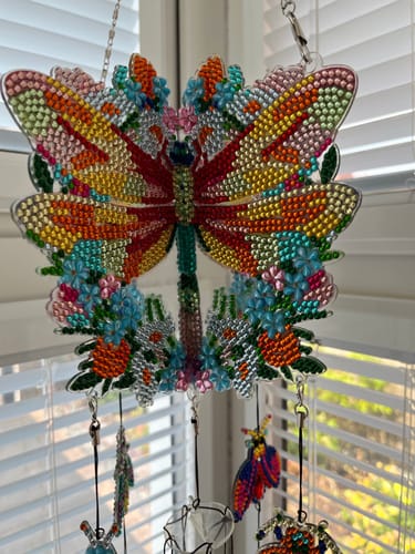 Customer photo review of "Wind Chime" Crystal Art Wooden Hanging Decoration