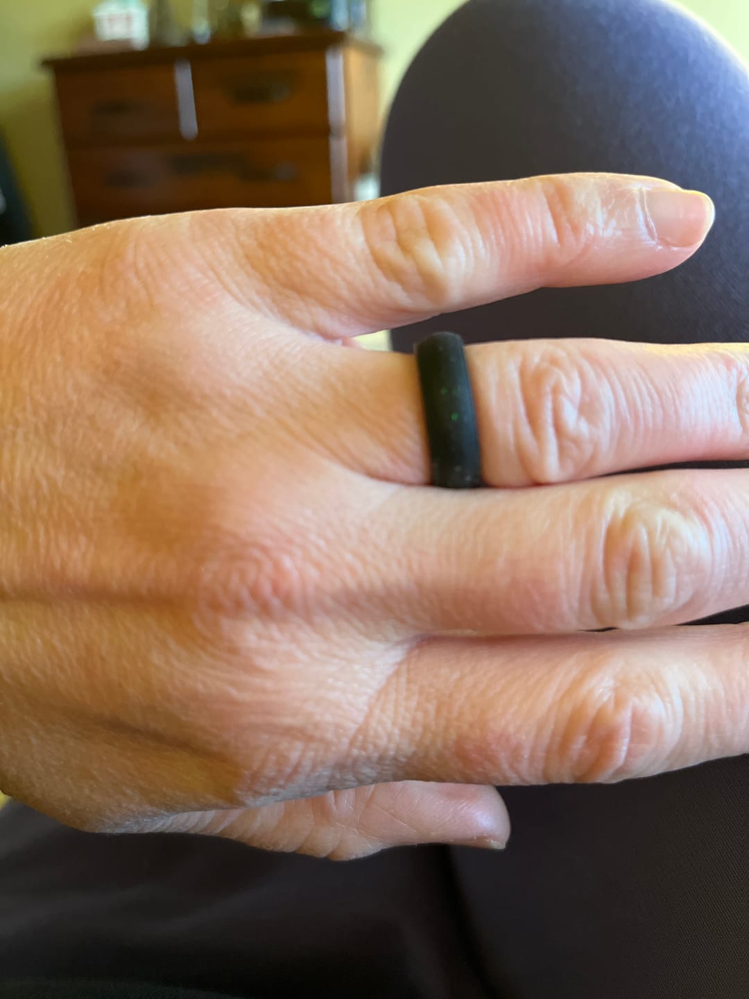 Customer photo review of The Onyx Gleam - Silicone Ring