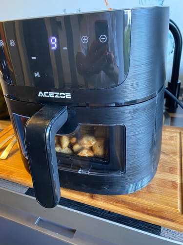 Customer photo review of Heißluftfritteuse mit 5,5 Liter Kapazität und digitalem LED-Touchscreen