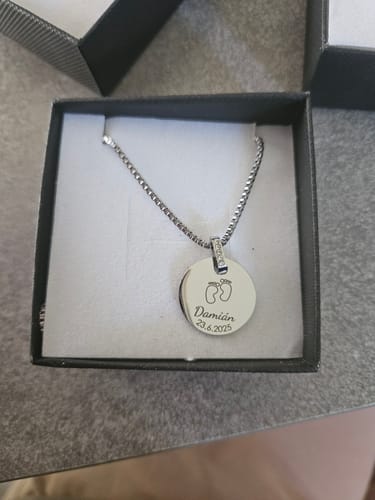 Customer photo review of Necklace: Stellar Newborn