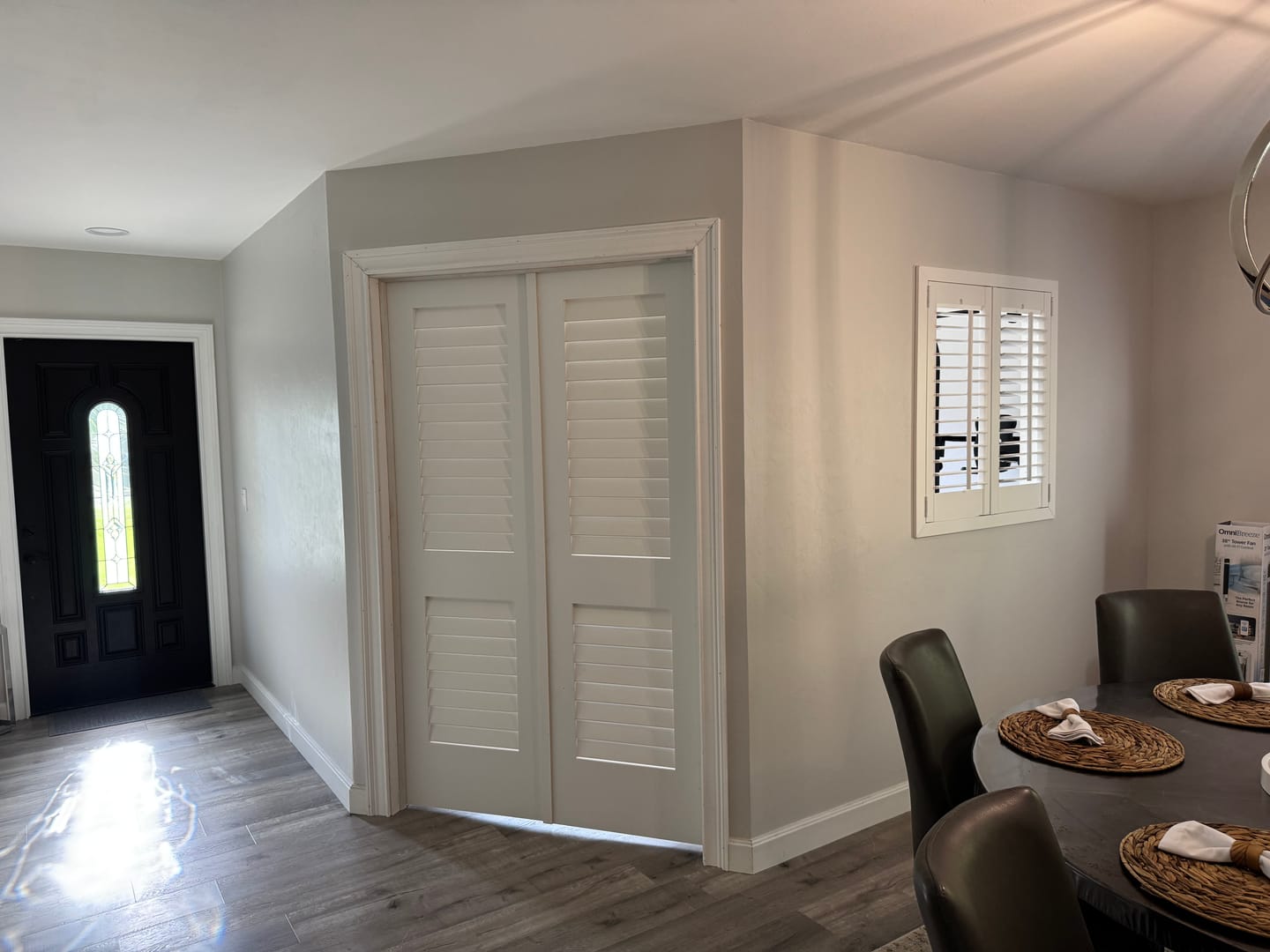 Customer photo review of Painted Wood Plantation Shutter