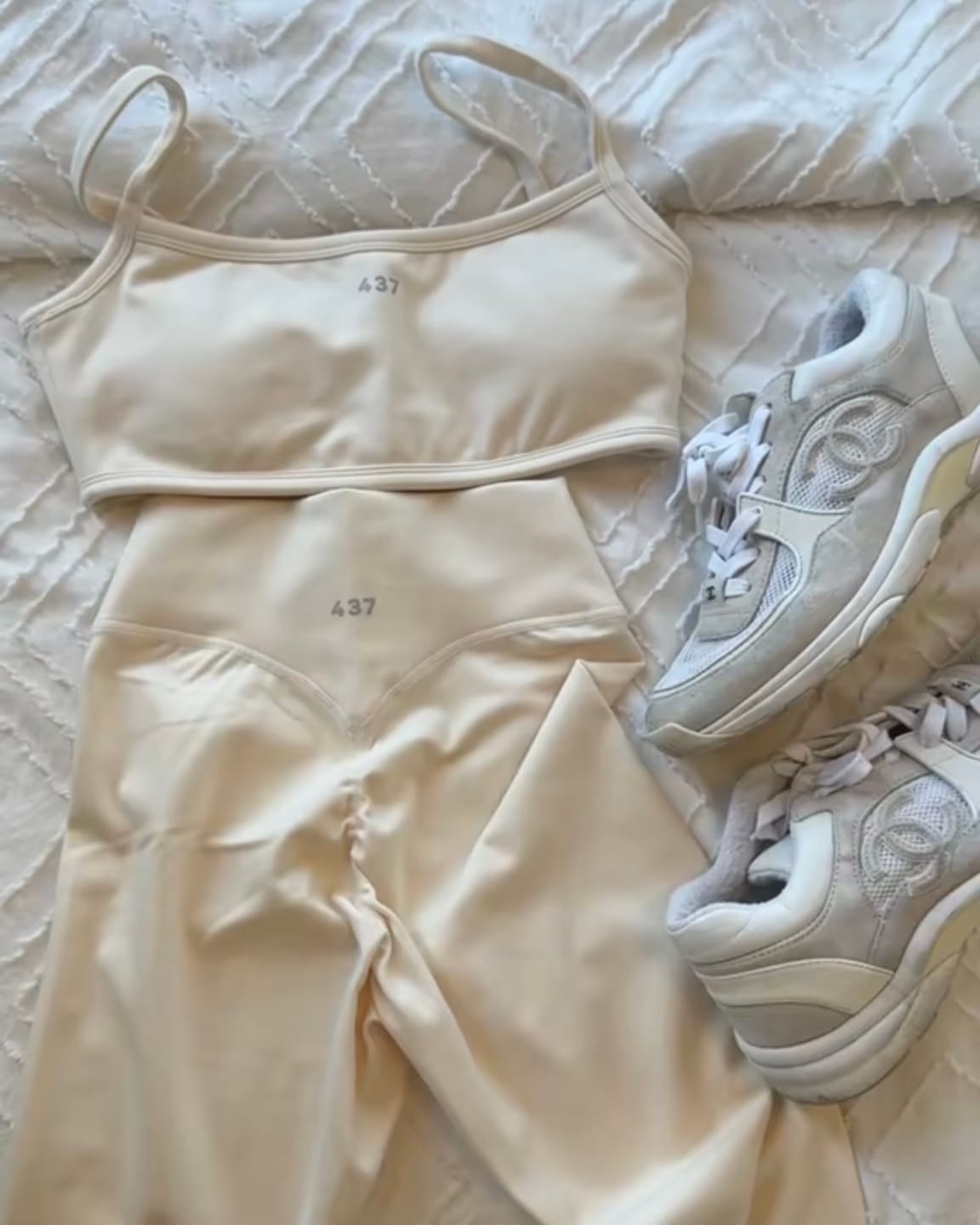 Customer photo review of The Halter Tank / Crème