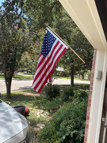 Customer photo review of 3' x 5' American Flag Set