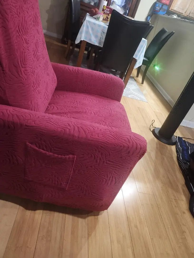 Customer photo review of Leopard Recliner Cover Stretch Sofa Slipcover With Elastic Bottom