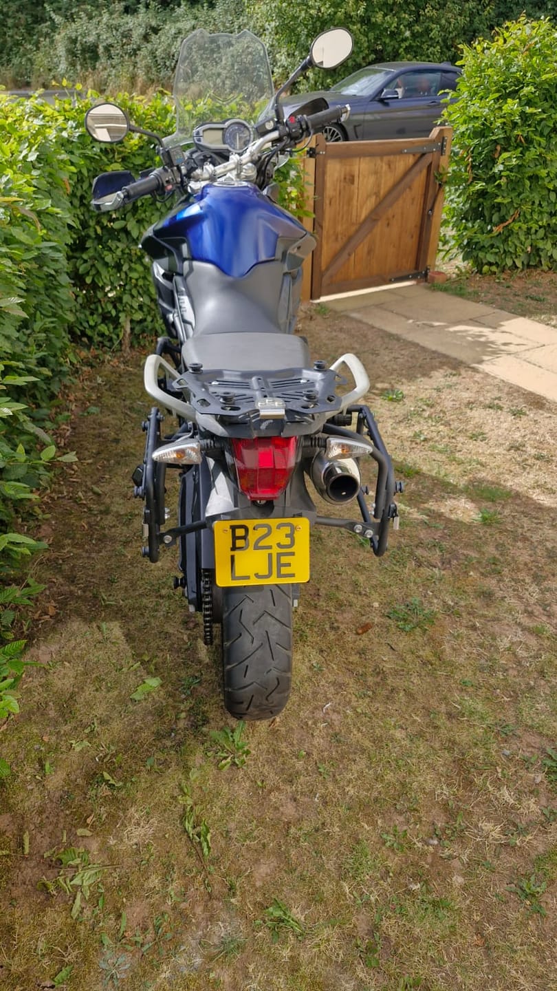 Customer photo review of Acrylic 7 x 5 inch Motorcycle Number Plate