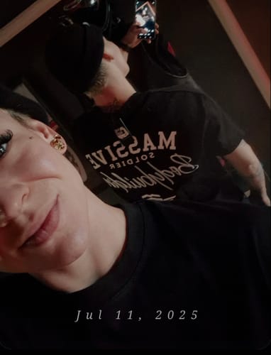 Customer photo review of BODYBUILDING SHIRT BLACK OVERSIZE