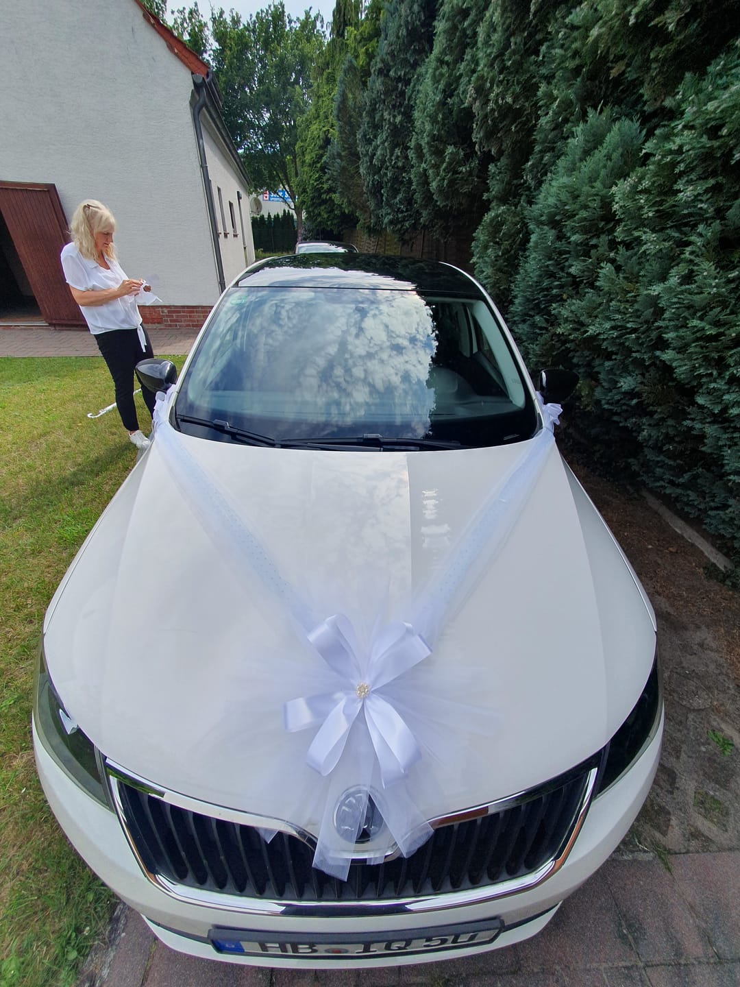 Customer photo review of Auto-Hochzeitsschmuck Motorhaube - SOLENA