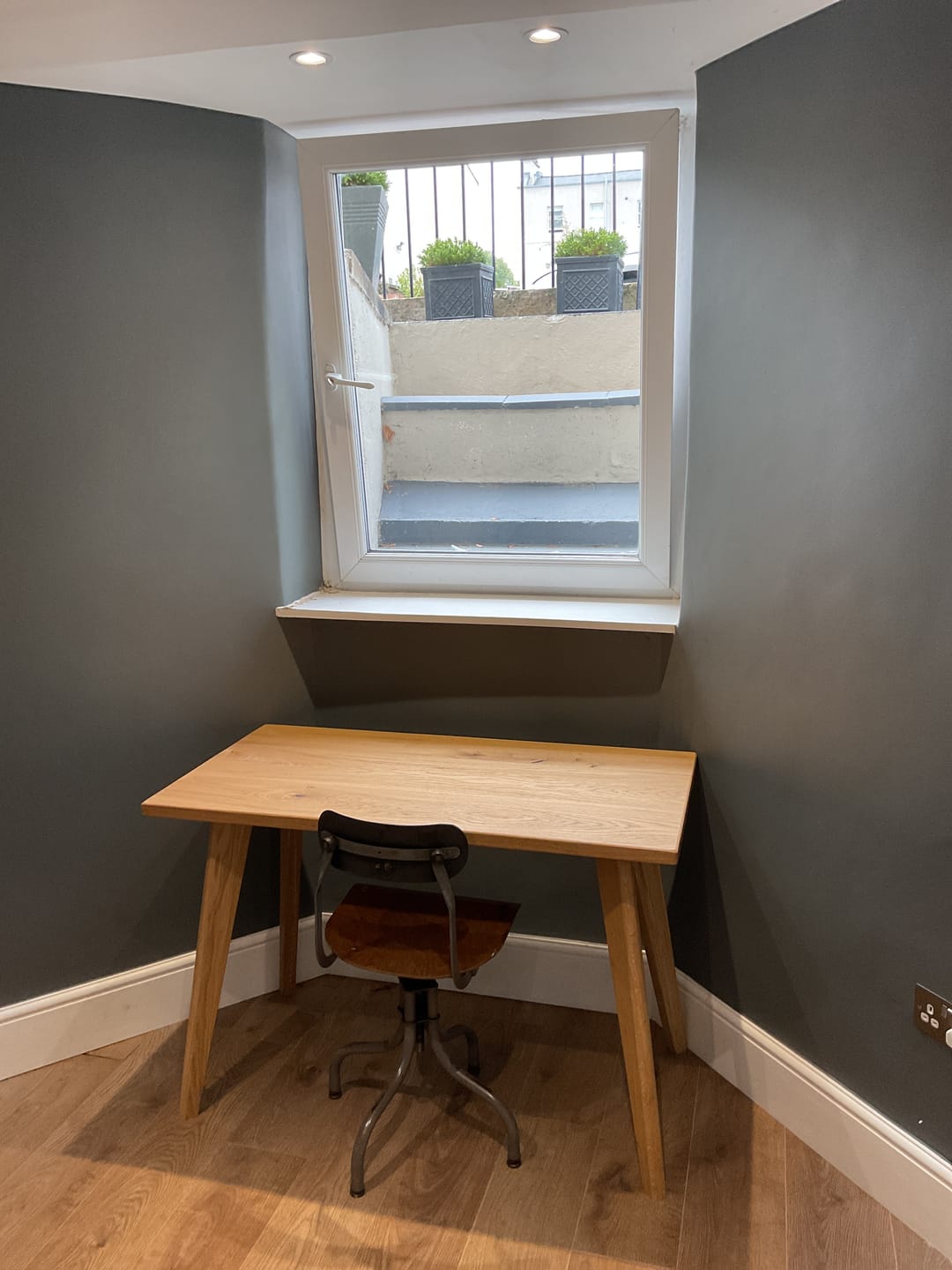 Customer photo review of Scandinavian Solid Oak Desk