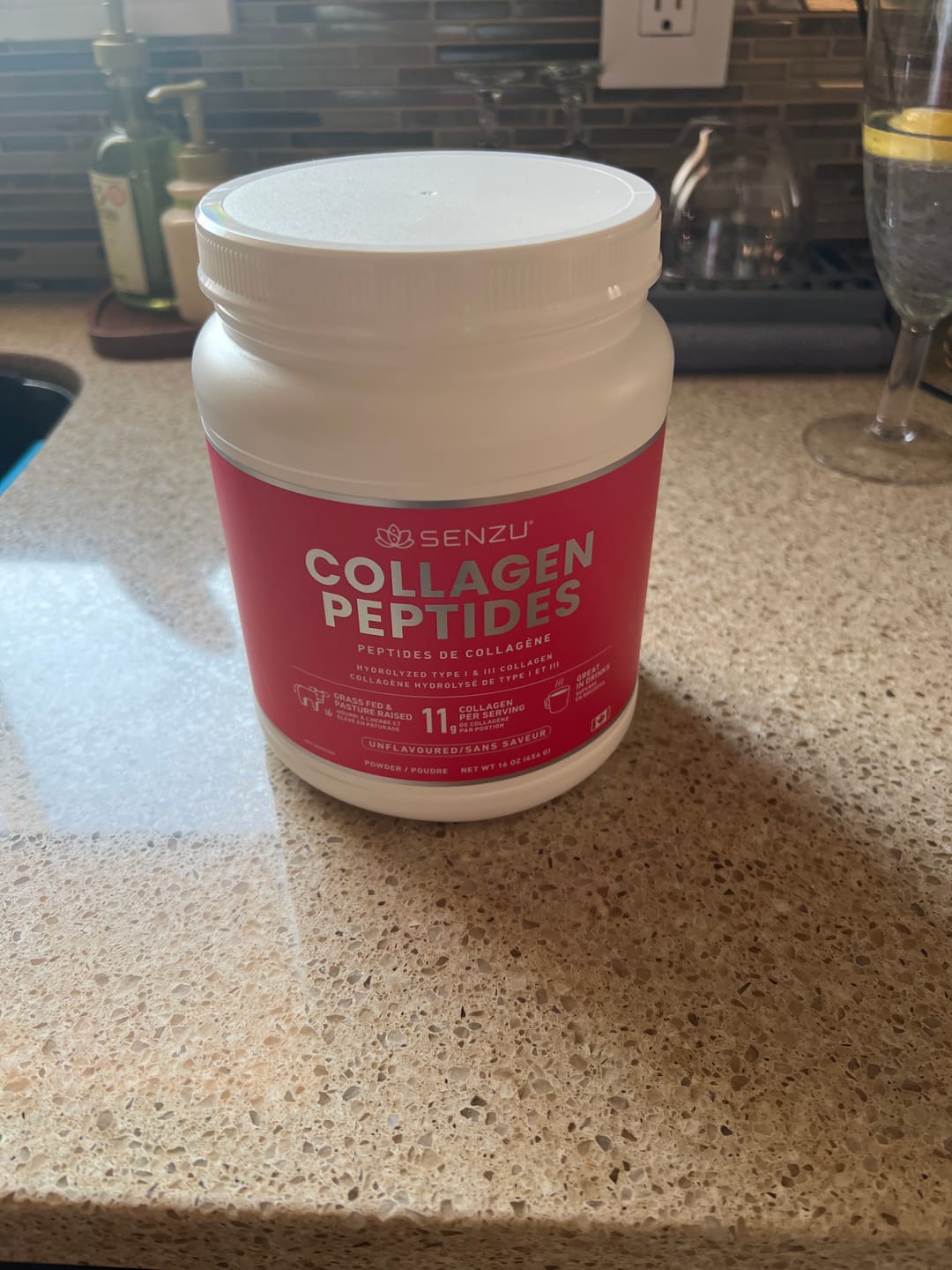 Customer photo review of Collagen Peptides Protein Powder (454g)