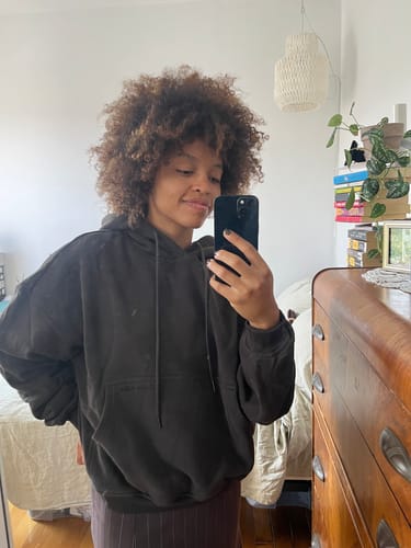 Customer photo review of Brooklyn Oversized Hoodie in Vintage Black