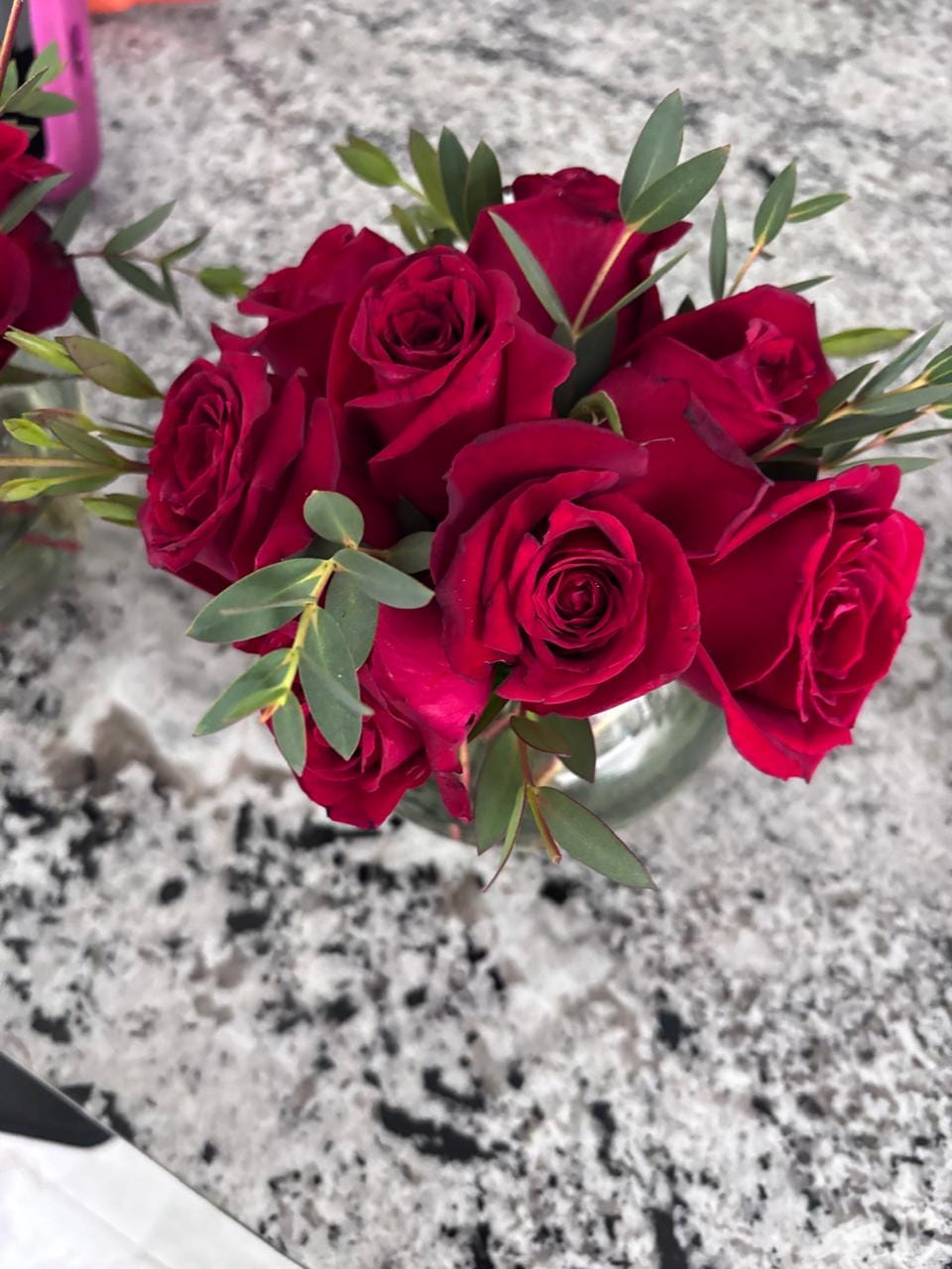 Customer photo review of Centro de Mesa 18 - Rosas Rojas