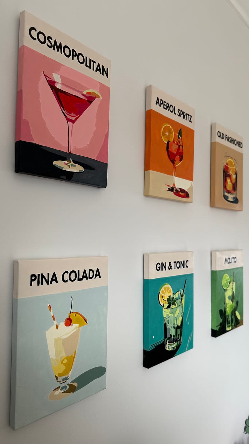 Customer photo review of 6 Mini Paintings - Cocktail Deluxe Set
