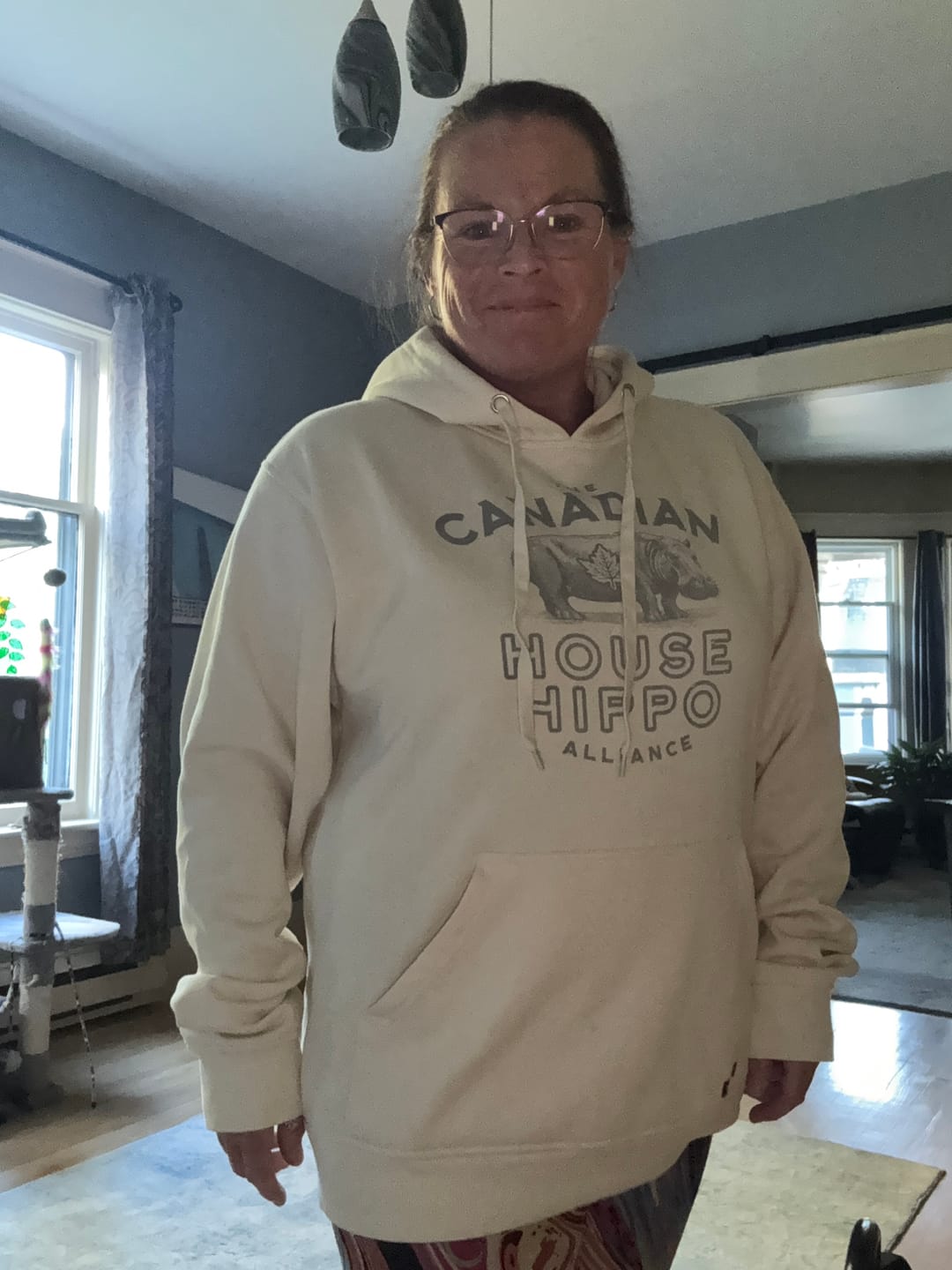 Customer photo review of Canadian House Hippo Alliance Sweatshirt or Hoodie