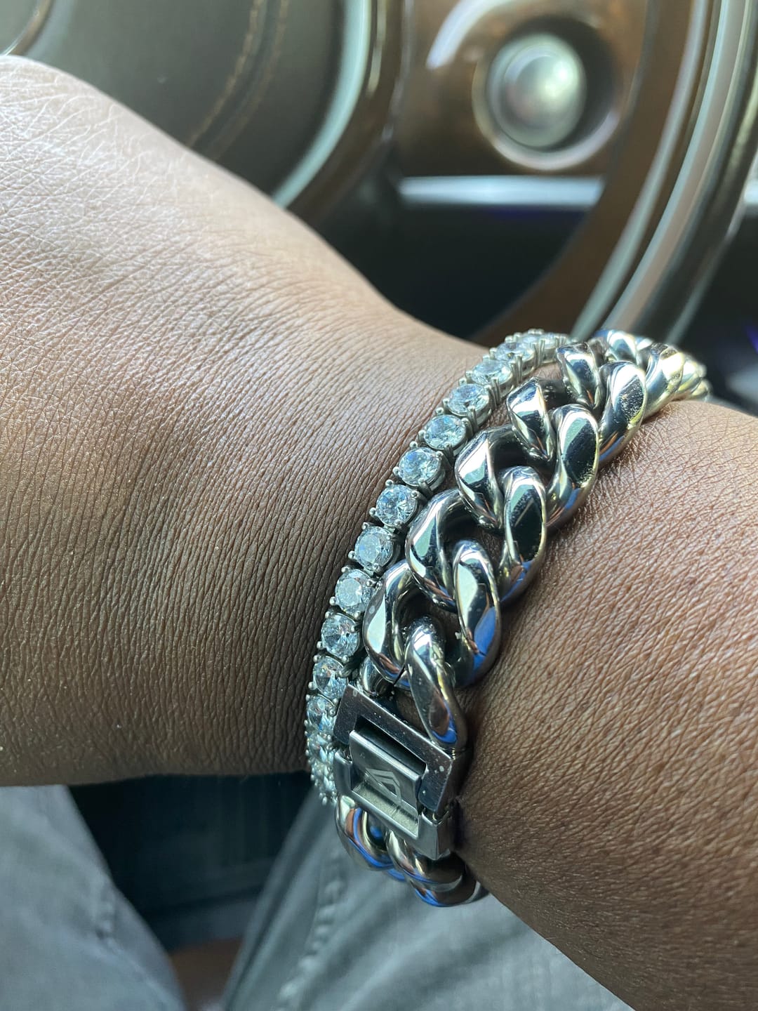 Customer photo review of 5mm Tennis Bracelet - Gold