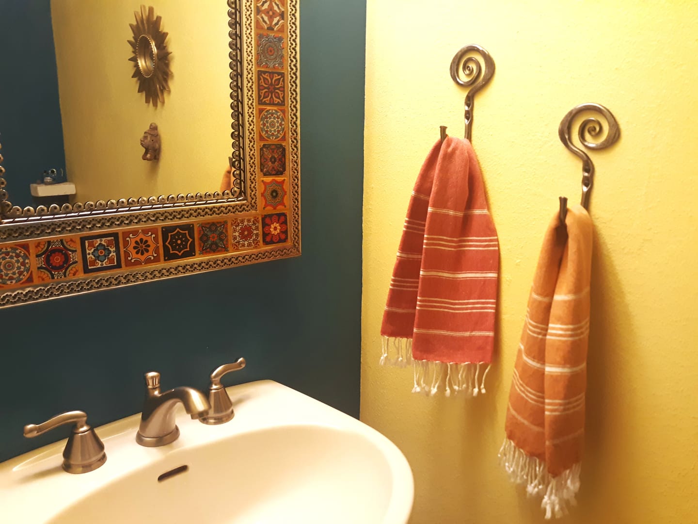 Customer photo review of Turkish Hand Towels (Set of 2)