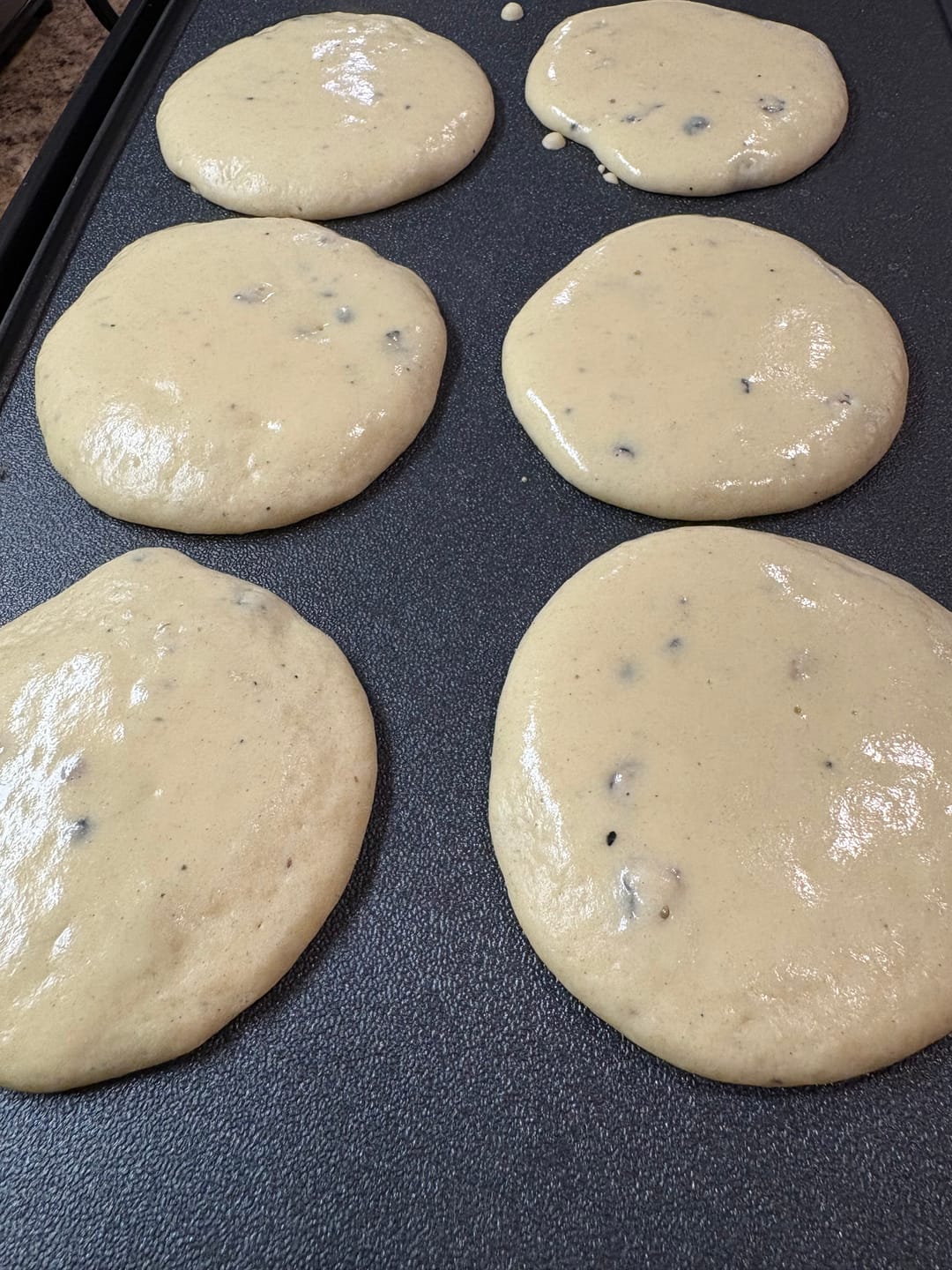 Customer photo review of Cousin T's Gourmet Gluten Free Blueberry Pancake Mix
