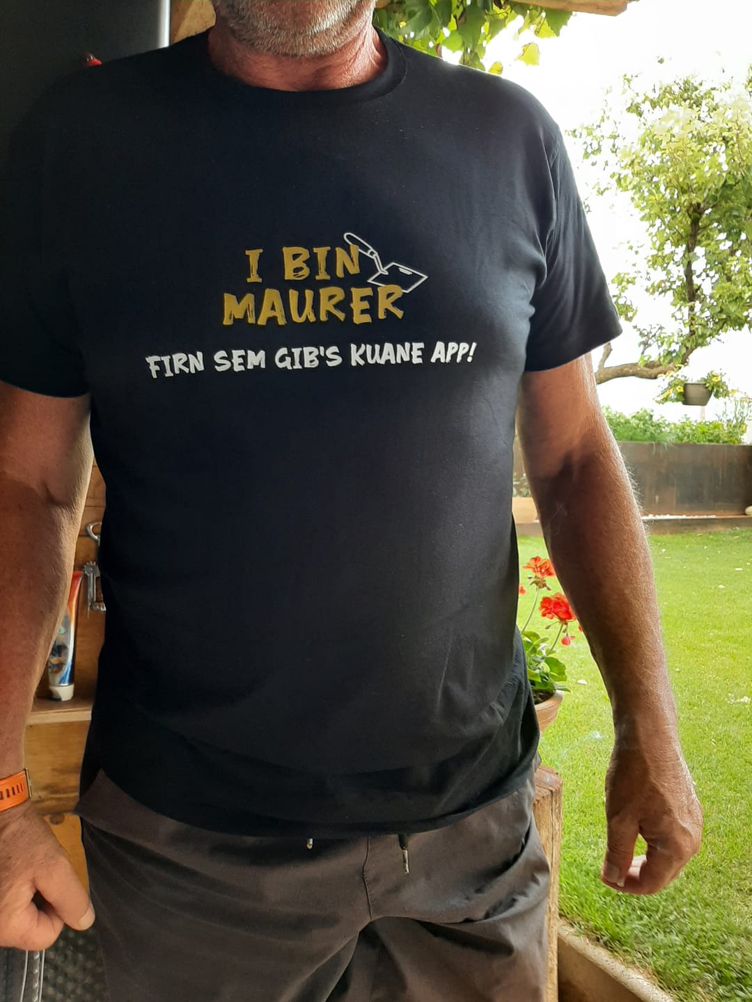 Customer photo review of I bin Maurer, firn sem gibs kuane App - Unisex Shirt Premium