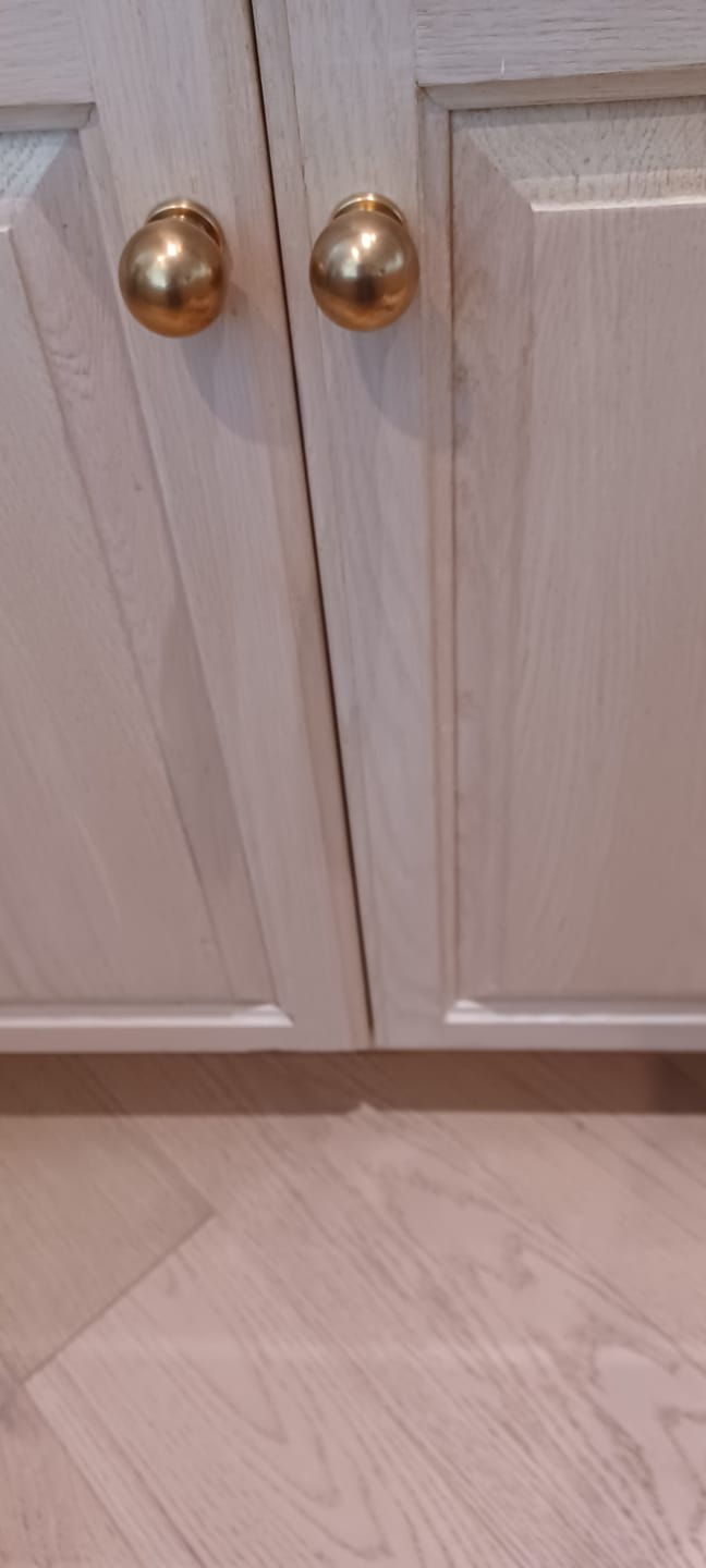 Customer photo review of Brass Ball Knob - Antique Brass