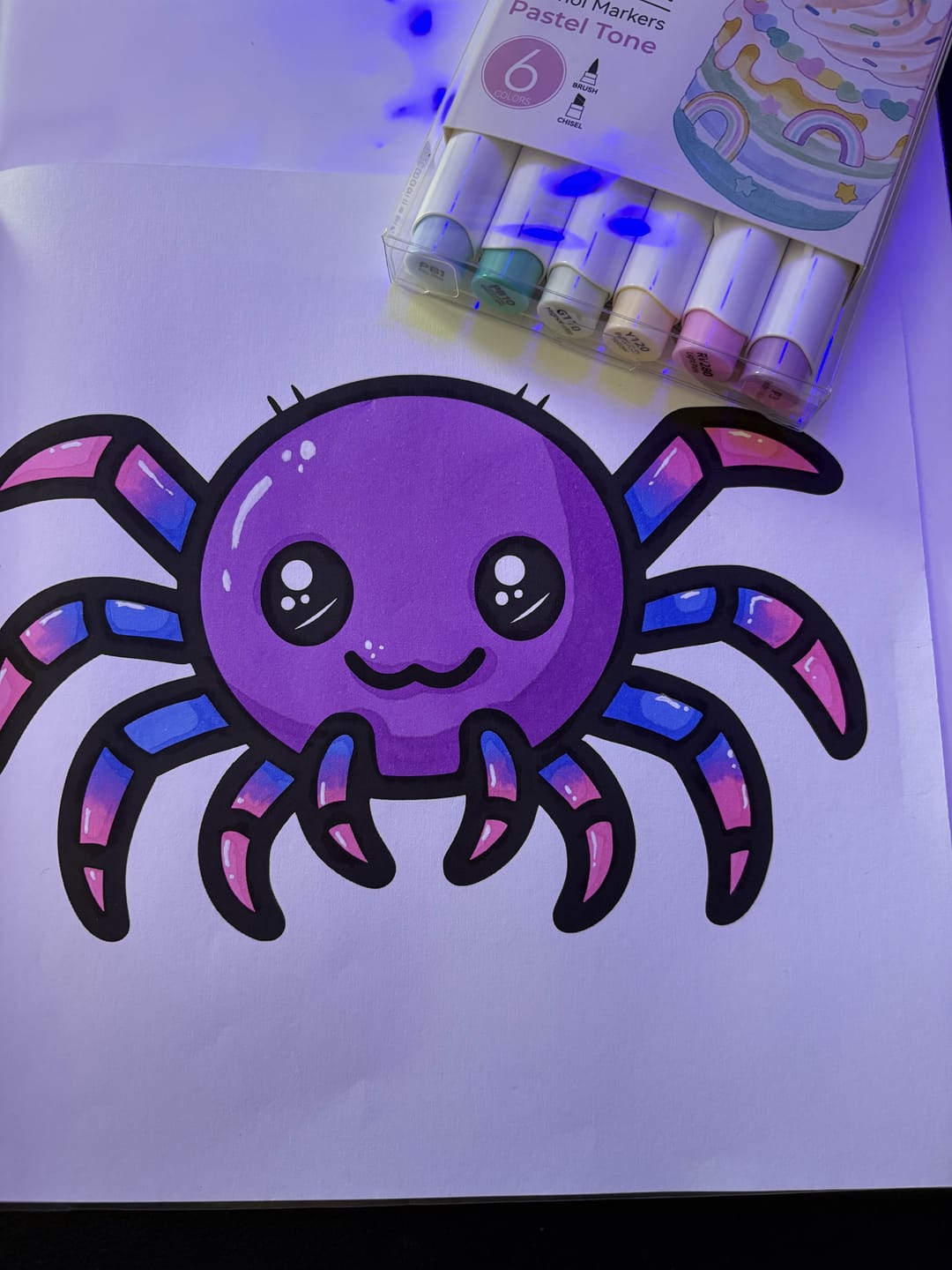 Customer photo review of Ohuhu Honolulu 6 Colors Dual Tips Alcohol Art Markers