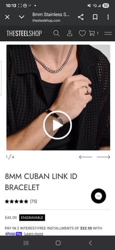Customer video review of 8mm Cuban Link ID Bracelet