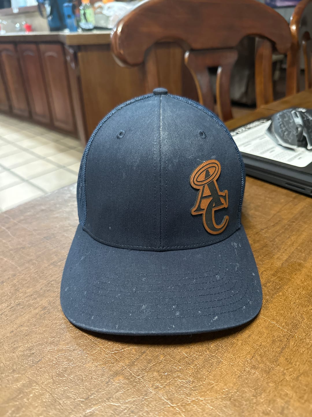 Customer photo review of Custom Logo Leather Patch Hats
