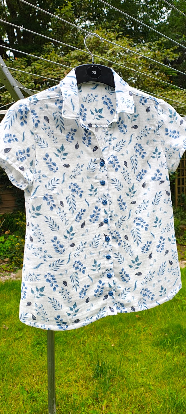 Customer photo review of Berry Blossom Flat Double Gauze Fabric