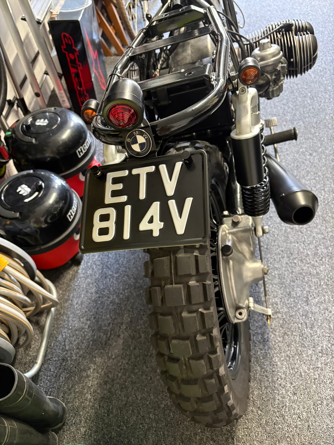 Customer photo review of Classic Metal Pressed 7×5 Motorbike Number Plate