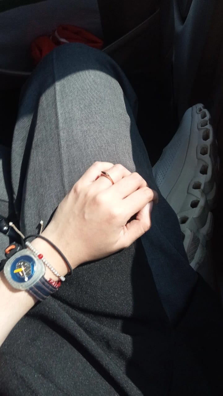 Customer photo review of Dainty Signet Ring