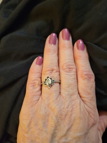 Customer photo review of F♥︎ck It And Begin Again Lotus Ring