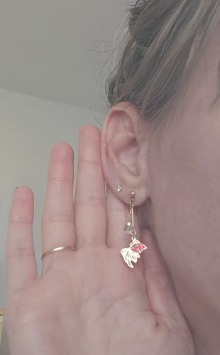 Customer photo review of Boucles d'Oreilles Japonaises Goldfish