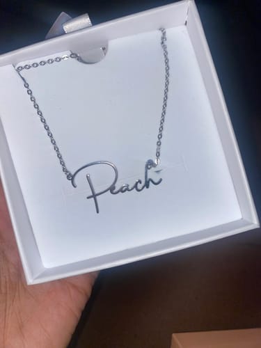 Customer photo review of Signature Name Necklace