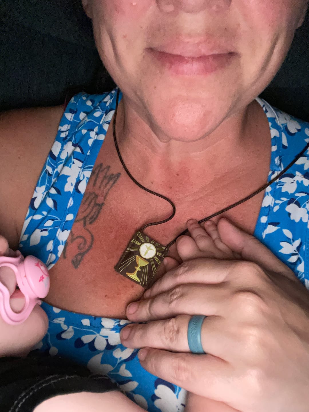 Customer photo review of Eucharist | Premium Brown Scapular