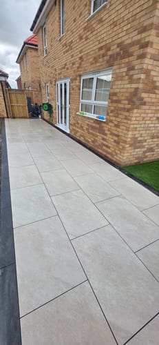 Customer photo review of Quartz - White Porcelain Paving Tiles - 900 x 600 x 20mm
