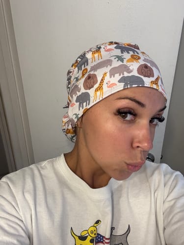 Customer photo review of DuoStyle Scrub Hat - Safari