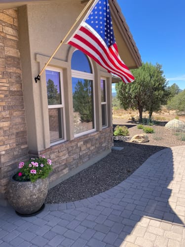 Customer photo review of 3' x 5' American Flag Set