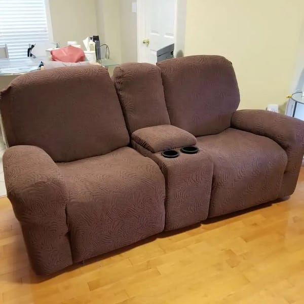 Customer photo review of Leopard Recliner Cover Stretch Sofa Slipcover With Elastic Bottom