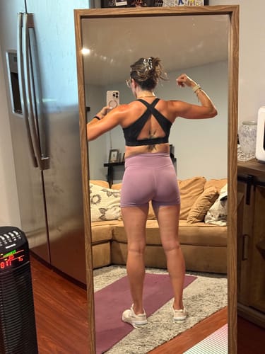 Customer photo review of Vivid Criss-Cross Sports Bra