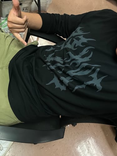 Customer photo review of HEAVY METAL LONG-SLEEVE TEE
