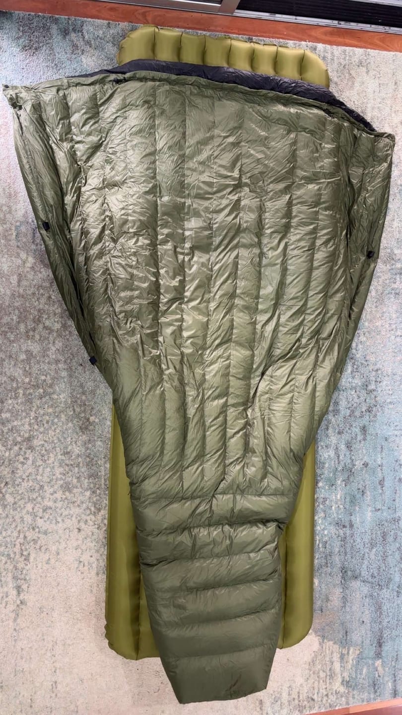 Customer photo review of Ultralight Top Quilt
