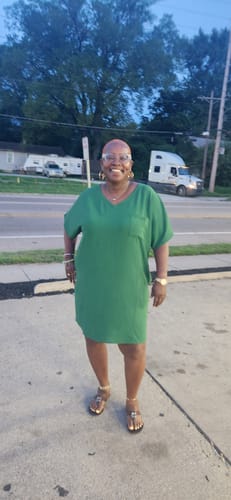 Customer photo review of Just Chill T-shirt Dress (beige)