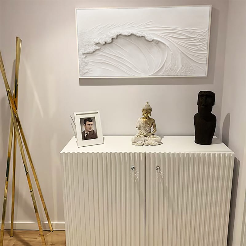 Customer photo review of Ocean And Sky Textured Painting Canvas #OS035