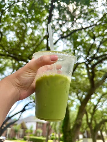 Customer photo review of Premium Matcha Latte Powder