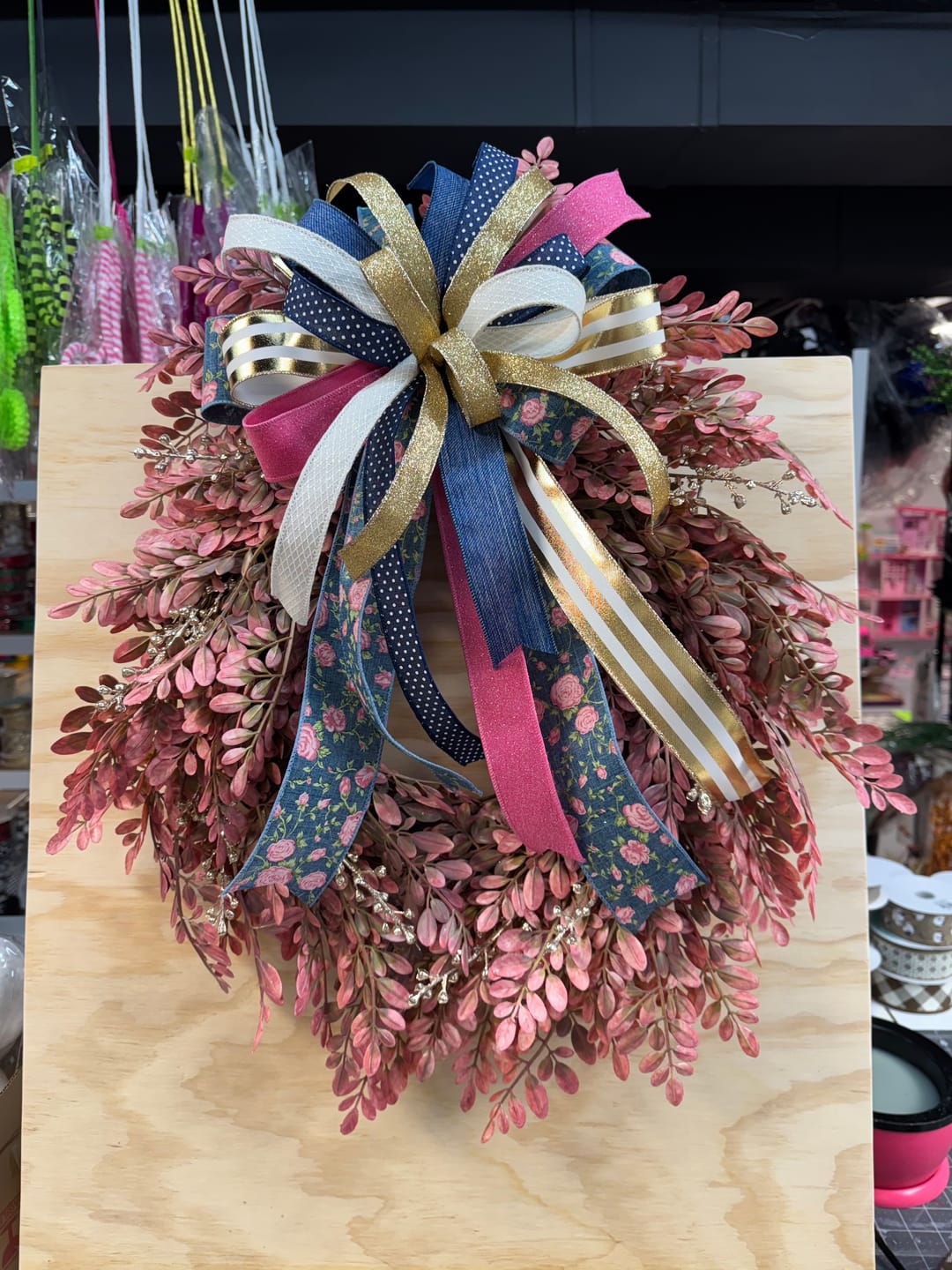 Customer photo review of 16" Oval Grapevine Wreath - DECOE-036