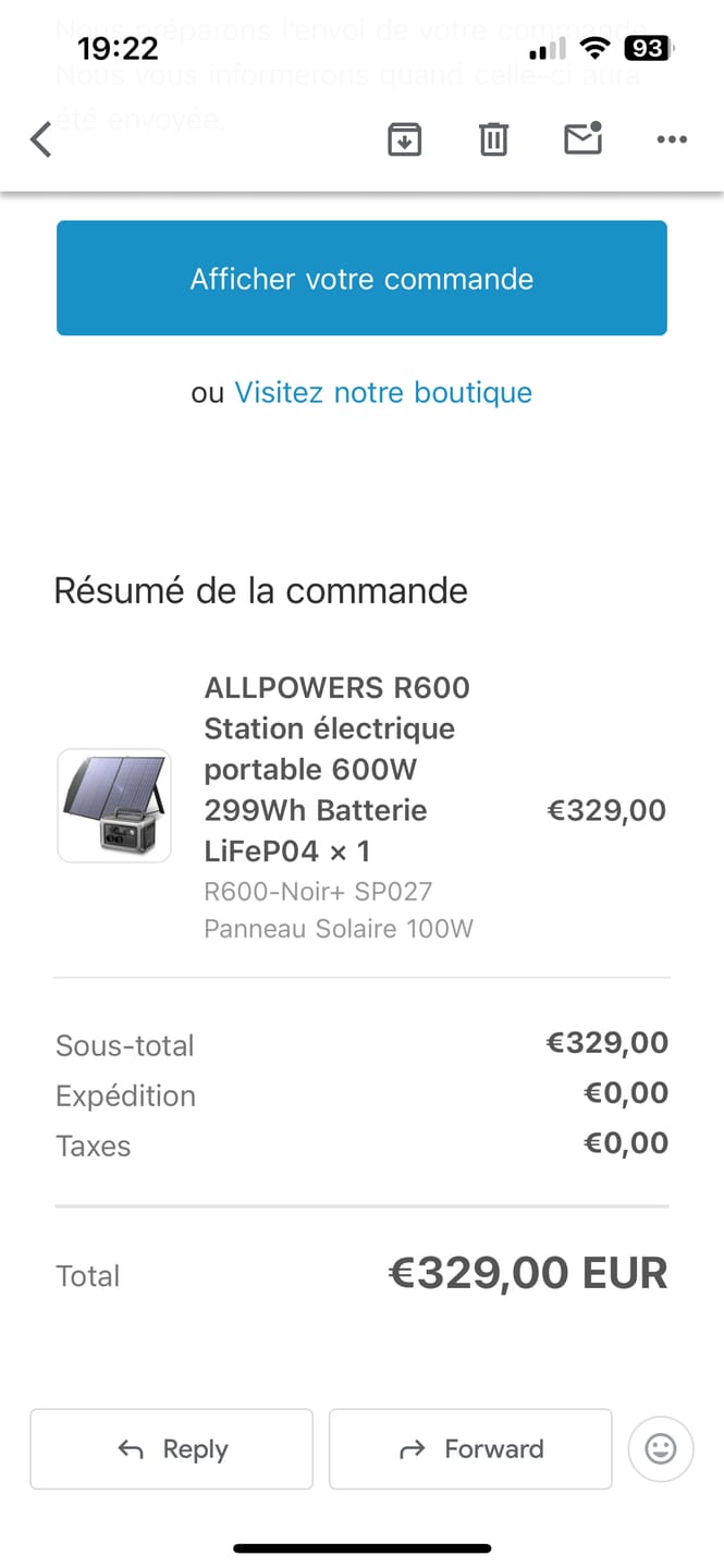 Customer photo review of ALLPOWERS R600 Station électrique portable 600W 299Wh Batterie LiFeP04